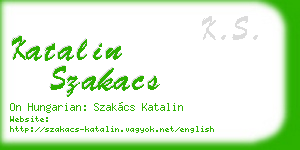 katalin szakacs business card